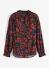 Chiffongblus med smockade detaljer, bonprix