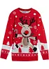 Stickad barntröja med julmotiv, bonprix