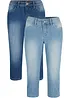 Stretchiga caprijeans (2-pack), bonprix
