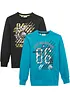 Sweatshirt för barn (2-pack) i ekologisk bomull, bonprix