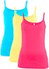 Linne med smala axelband och bomull (3-pack), bonprix