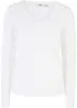 Långärmad topp med ekologisk bomull, bonprix