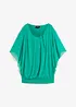 Chiffongblus med linne, bonprix