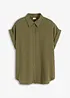Kortärmad blus med återvunnen polyester, bonprix