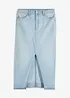 Jeanskjol med slits, bonprix