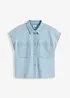 Kort, boxy jeansblus, bonprix