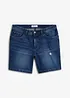 Långa stretchiga jeansshorts, Regular Fit, bonprix