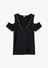 Cold-Shoulder-topp med öljetter, bonprix