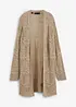 Lång hålmönstrad cardigan, bonprix