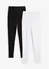 Leggings med ren ekologisk bomull (2-pack), bonprix