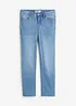 Bekväma 7/8-stretchjeans med slits, bonprix