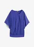 Chiffongblus med linne, bonprix
