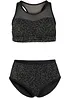 Bikini med BH-topp (2 delar) med transparenta infällningar, bonprix