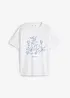 T-shirt med tryck, ekologisk bomull, bonprix