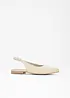 Slingbackballerinor i skinn, bonprix