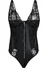 Stringbody ouvert med wetlook och dragkedja, bonprix