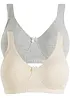 Minimizer T-shirt-BH utan bygel med ekologisk bomull (2-pack), bonprix