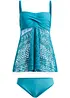 Lång tankini (2 delar) med spets, bonprix