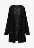 Lång hålmönstrad cardigan, bonprix