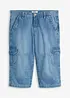 Regular Fit Stretch 3/4-Jeans med cargofickor, Straight, bonprix