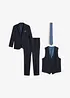 Kostym med väst och slips (4-delar) Slim Fit, bonprix
