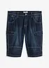 Långa jeansbermudas i cargomodell av tunt material, Relaxed Fit, bonprix