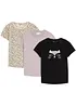 T-shirt i ekologisk bomull (3-pack), bonprix