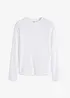 Ribbstickad långärmad T-shirt i ren bomull, bonprix