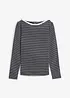 Randig långärmad T-shirt med båtringning, bonprix