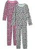 Pyjamas i mjuk bomull (4 delar), bonprix