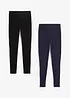 Leggings med ren ekologisk bomull (2-pack), bonprix