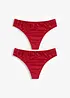 Maxistringtrosa i ett glansigt material (2-pack), bonprix