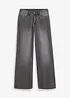Wide Leg Jeans, Mid Waist, Stretch, bonprix