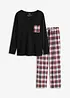 Pyjamas med flanellbyxa, bonprix