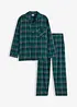 Pyjamas av mjuk flanell med knappslå och långa ärmar, bonprix