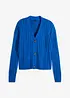 Kort ribbstickad cardigan, bonprix
