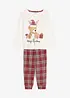 Pyjamas i ekologisk bomull (2 delar), bonprix