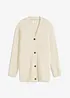 Stickad cardigan med ylleandel, bonprix