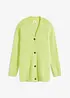 Stickad cardigan med ylleandel, bonprix