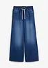 Wide-Leg-jeans, medelhög midja, bekväm linning, bonprix