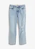 Straight Jeans Mid Waist, med bekväm midja, cropped, bonprix