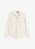 Skjortblus med  omlottlook, bonprix