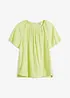 Blus av krinklat material med struktur, bonprix