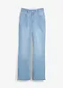 Straight Jeans High Waist, med slits, bonprix