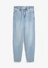 Mom-jeans med hög midja och kortare ben, bonprix