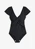 Baddräkt med lätt formande effekt och omlottstil, bonprix