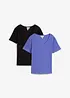 Ribbstickad topp med ekologisk bomull (2-pack), bonprix