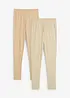 Leggings med ekologisk bomull (2-pack), bonprix