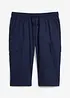 Cargobermudas med linne, Regular Fit, bonprix