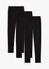 Leggings av stretchig mix med ekologisk bomull (3-pack), bonprix